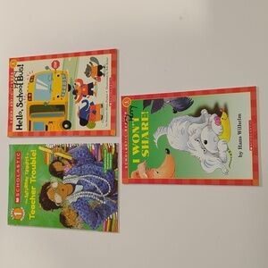 🐢Scholastic Reader Level 1 Paperback Book Set of 3 Children's Books